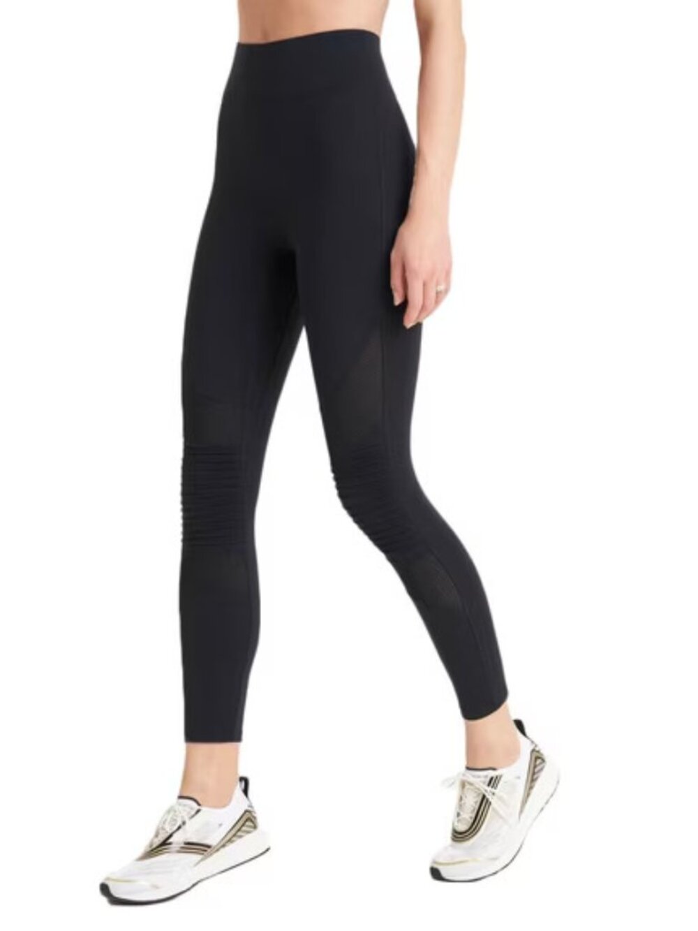 ALL ACCESS Black Moto-Detail Leggings - Large
